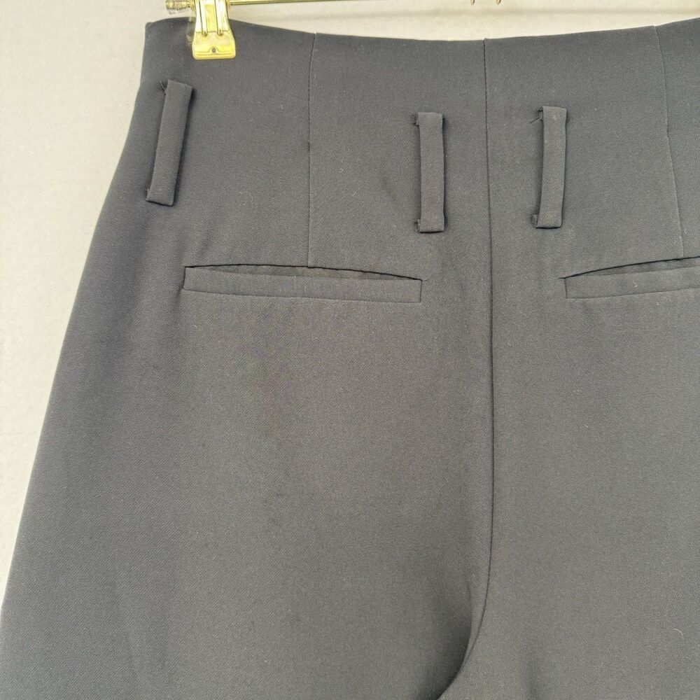 And Easy Wide Leg Cropped Pants Black Stretch Minimalist Preppy Workwear Size 10 - Picture 5 of 11